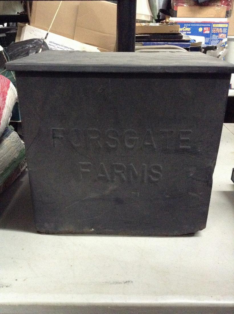 1920s Galvanized Metal Box: 1920s Galvanized Metal Box