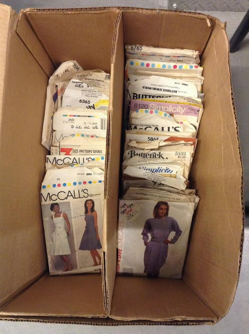Box of Vintage sewing patterns (1 of 1)