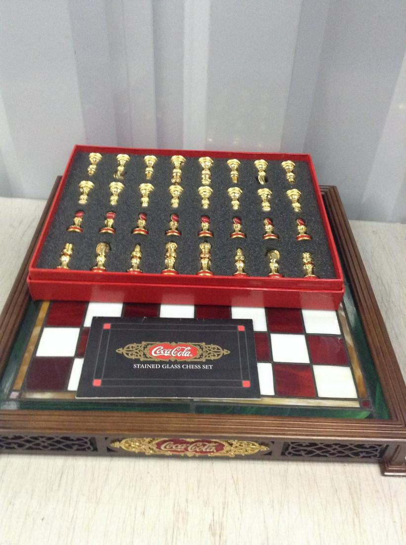 Stained Glass Coca-Cola Chess Set (1 of 1)