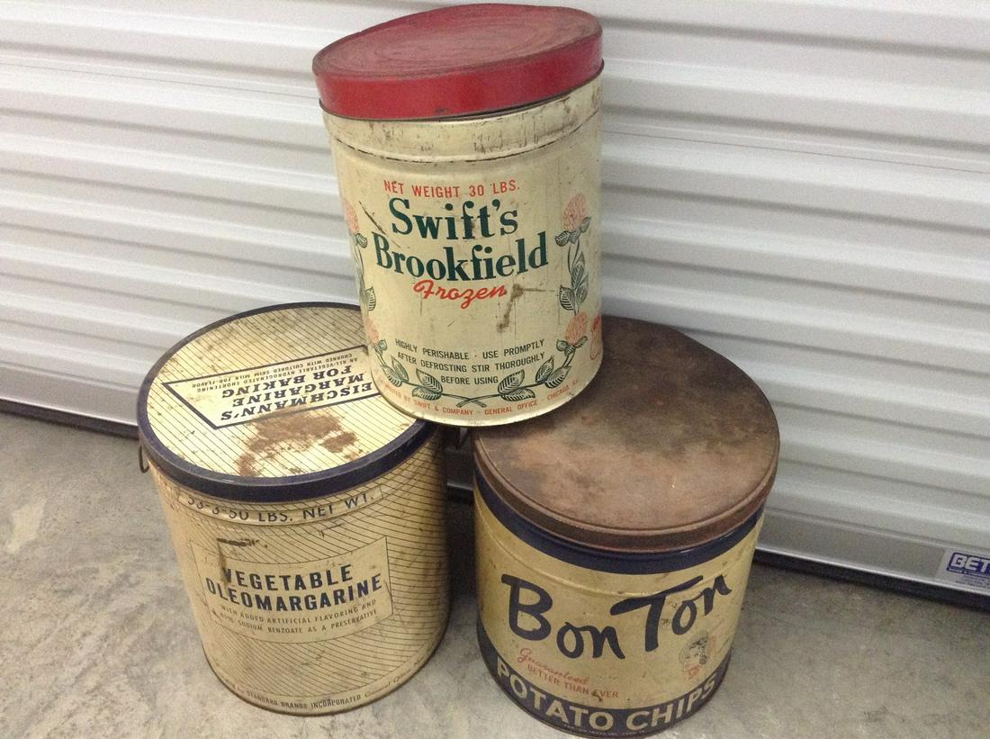 Three Vintage Tin Cans (1 of 1)
