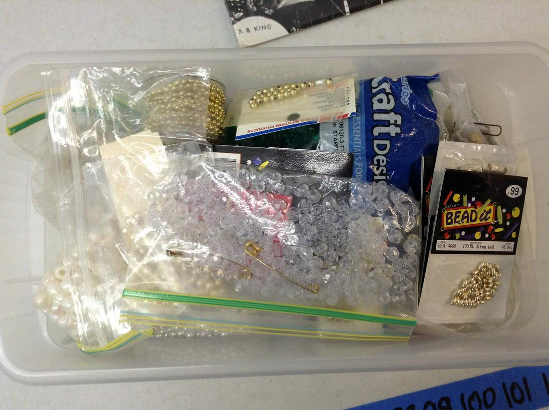 large amount of beads and crafting material (1 of 1)