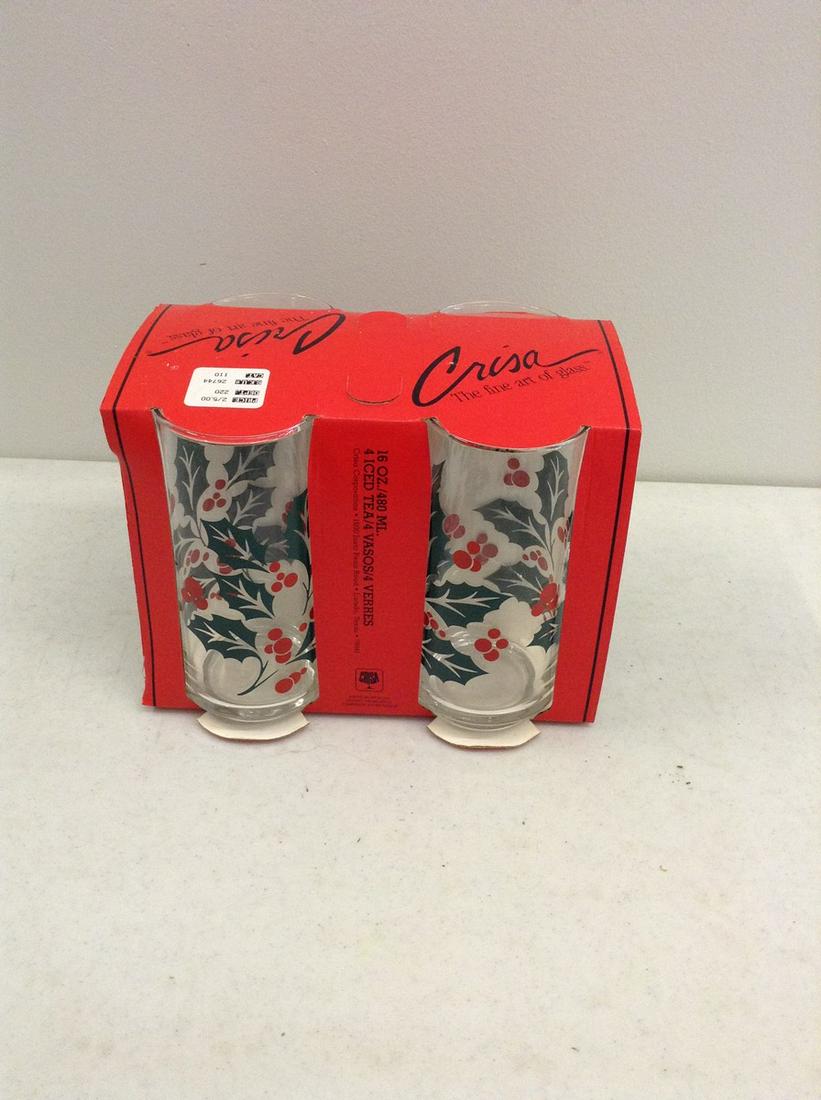 Crisa 4 iced tea glasses new in package (1 of 1)