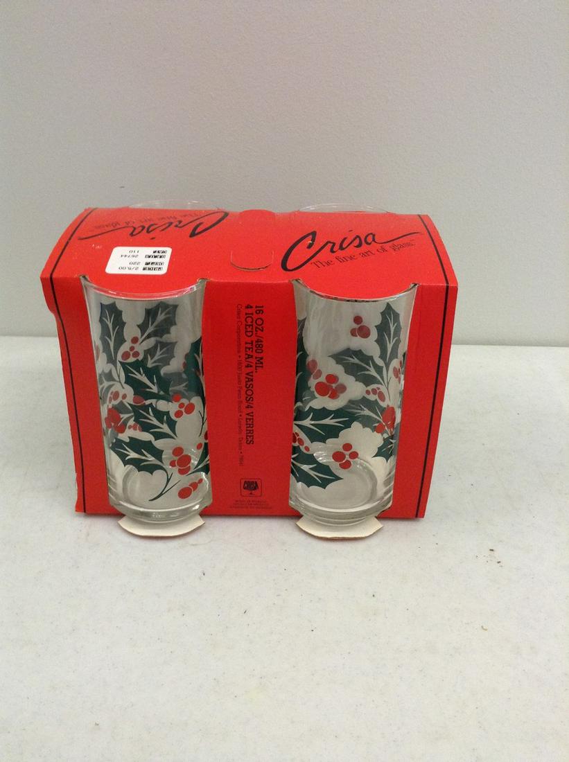 Crisa 4 iced tea glasses new in package (1 of 1)