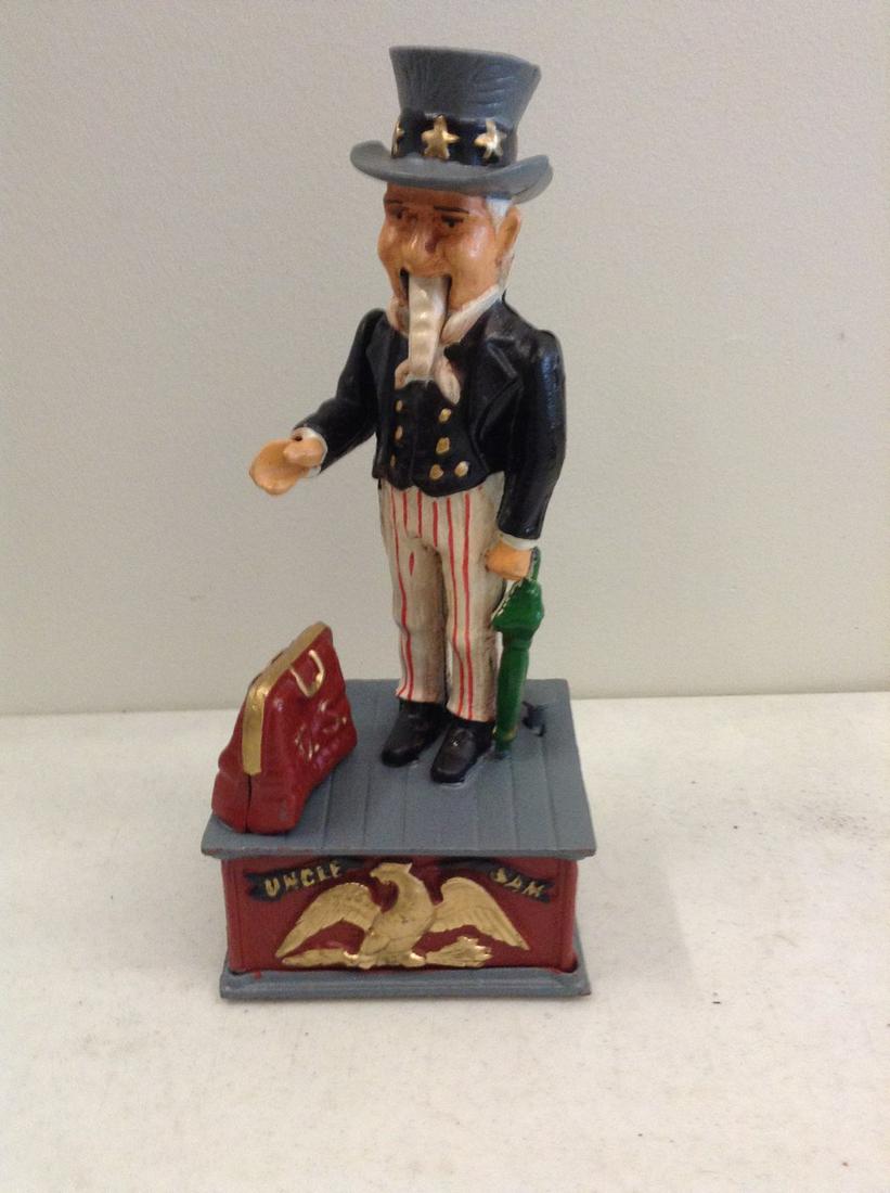 vintage cast iron Uncle Sam bank (1 of 1)