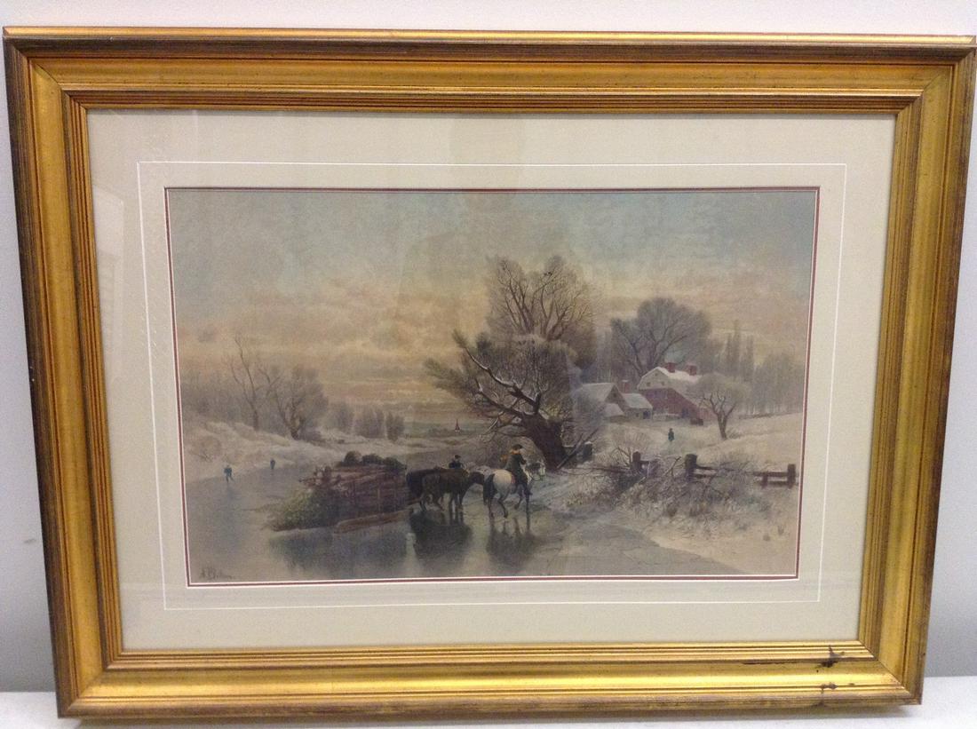 Bellows, "SHort Way Home on a Wintry Night" Copper (1 of 1)