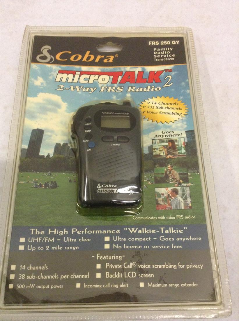 cobra microtalk 2 frs radio new in package (1 of 1)