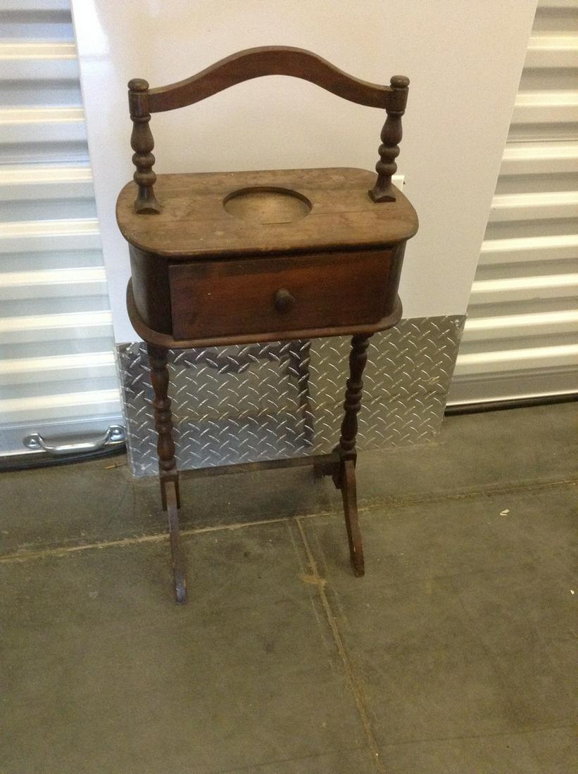 wooden side table: 31" tall