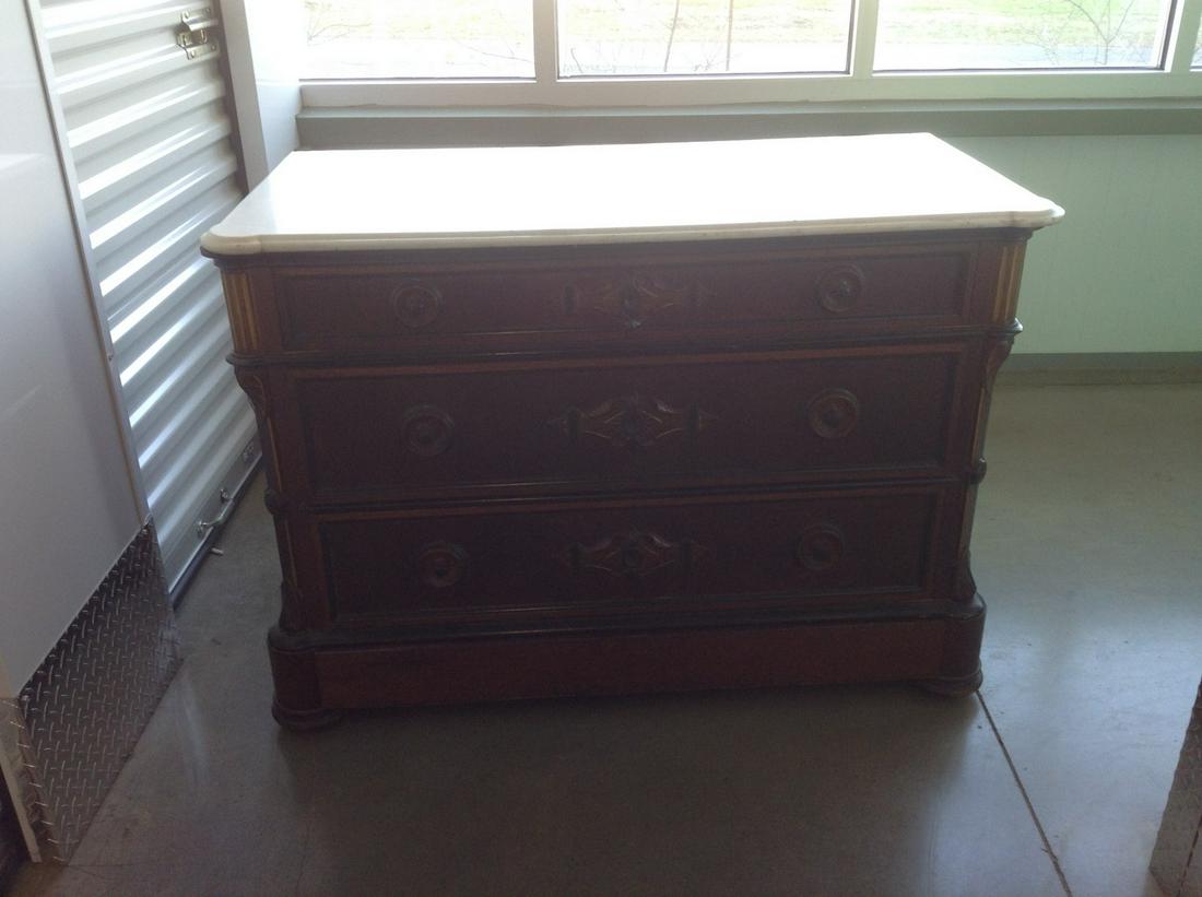 marble top dresser, very heavy: 47x34