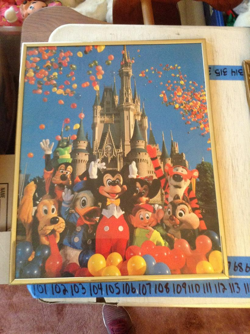 vintage walt disney world framed poster (1 of 1)