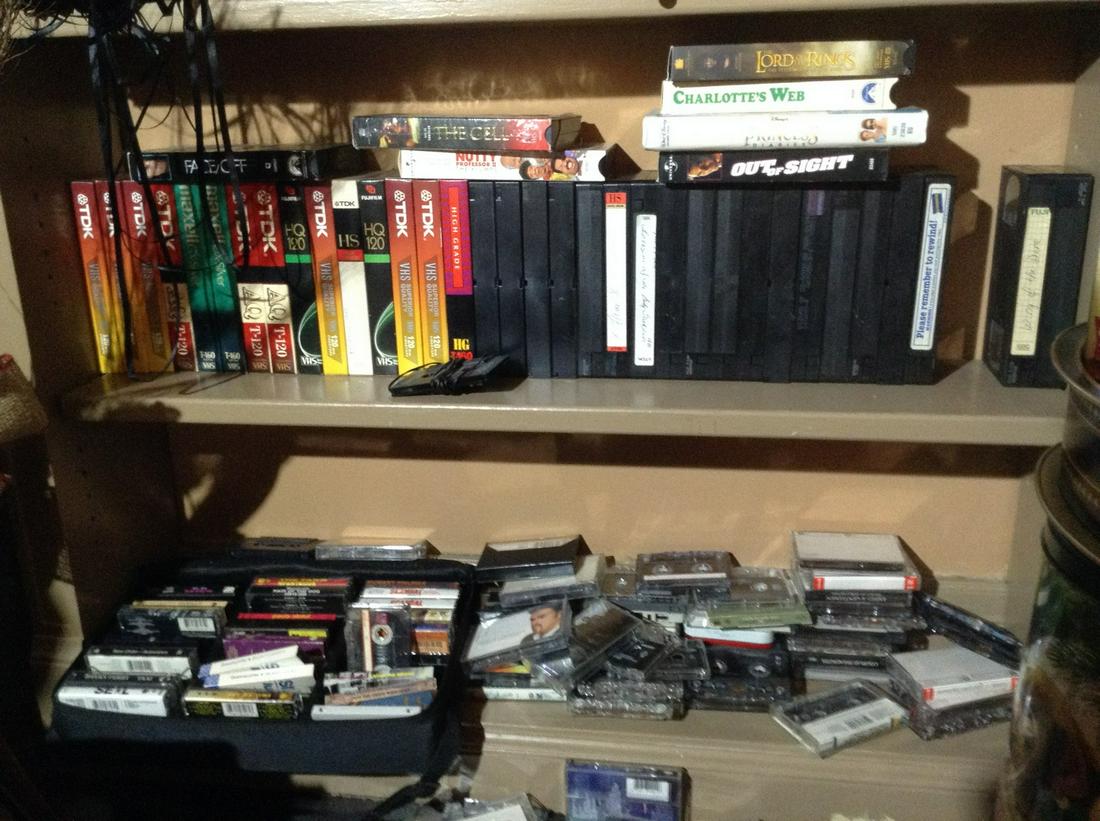 large amount of vhs tapes, cassettes and more (1 of 1)