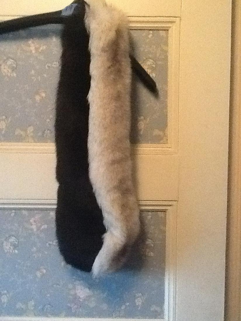 lot of two vintage fur scarves (1 of 1)
