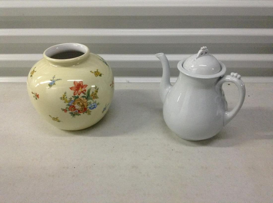 Noritake vase and Ironstone Pitcher (1 of 1)