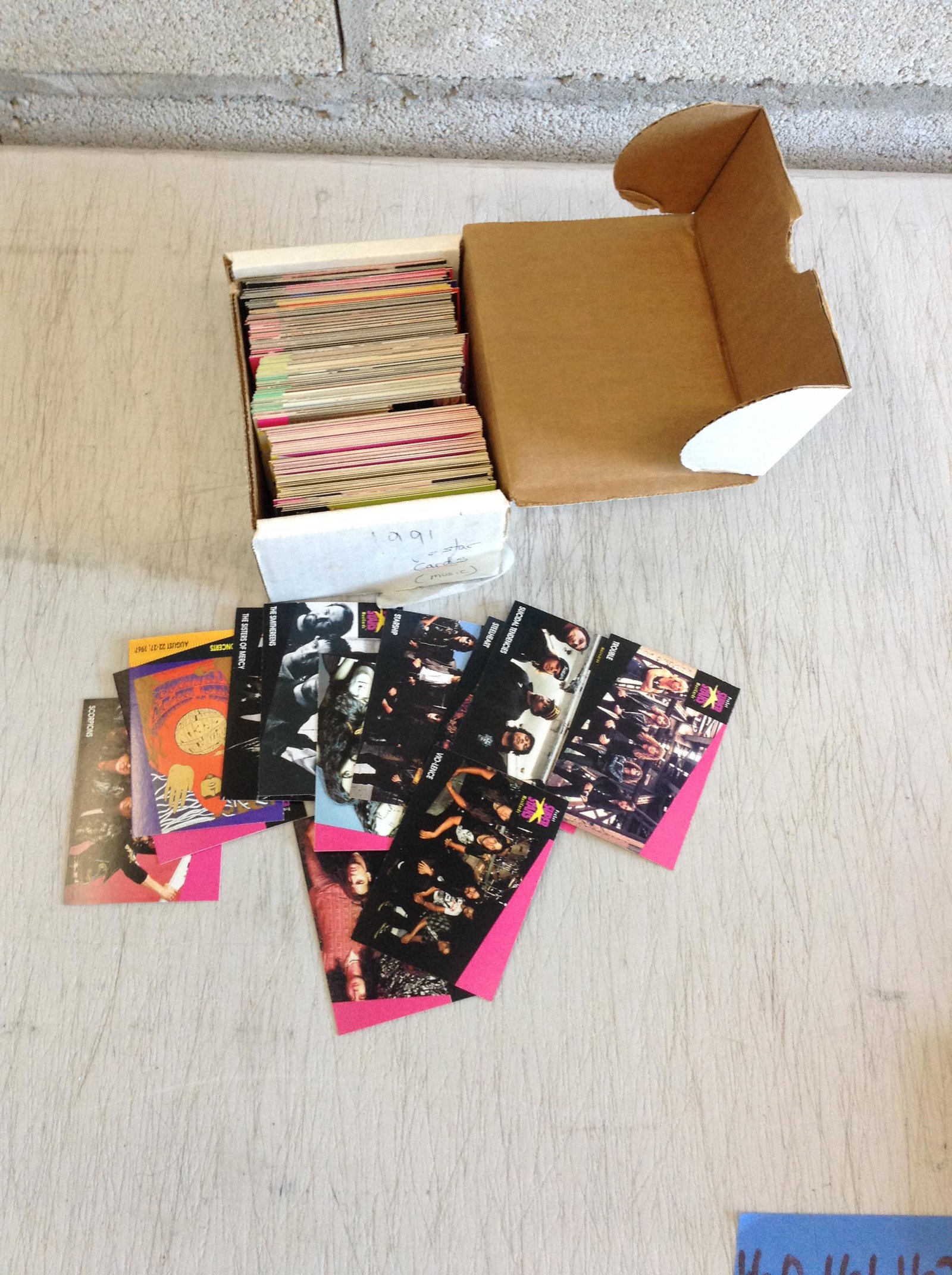 Box full of Proset Superstar music cards: Box full of Proset Superstar music cards