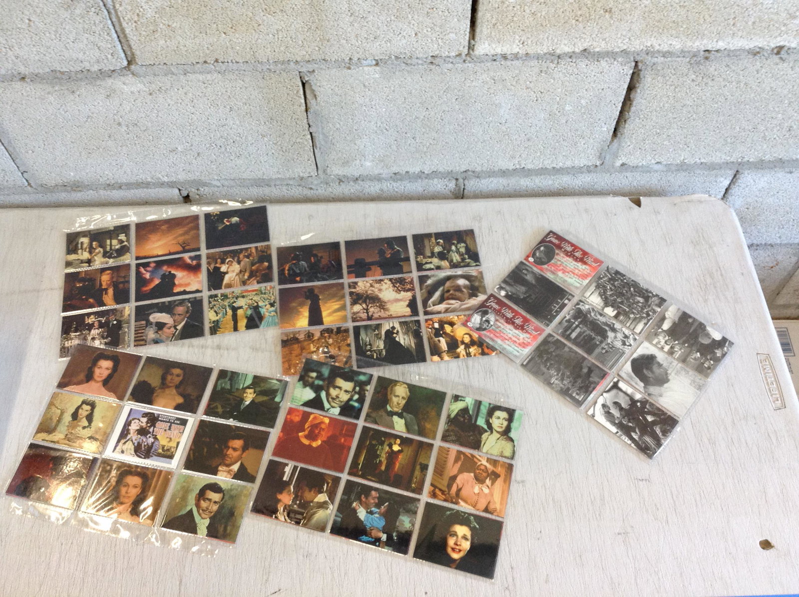 double sided pages of Gone with the Wind trading cards: double sided pages of Gone with the Wind trading cards