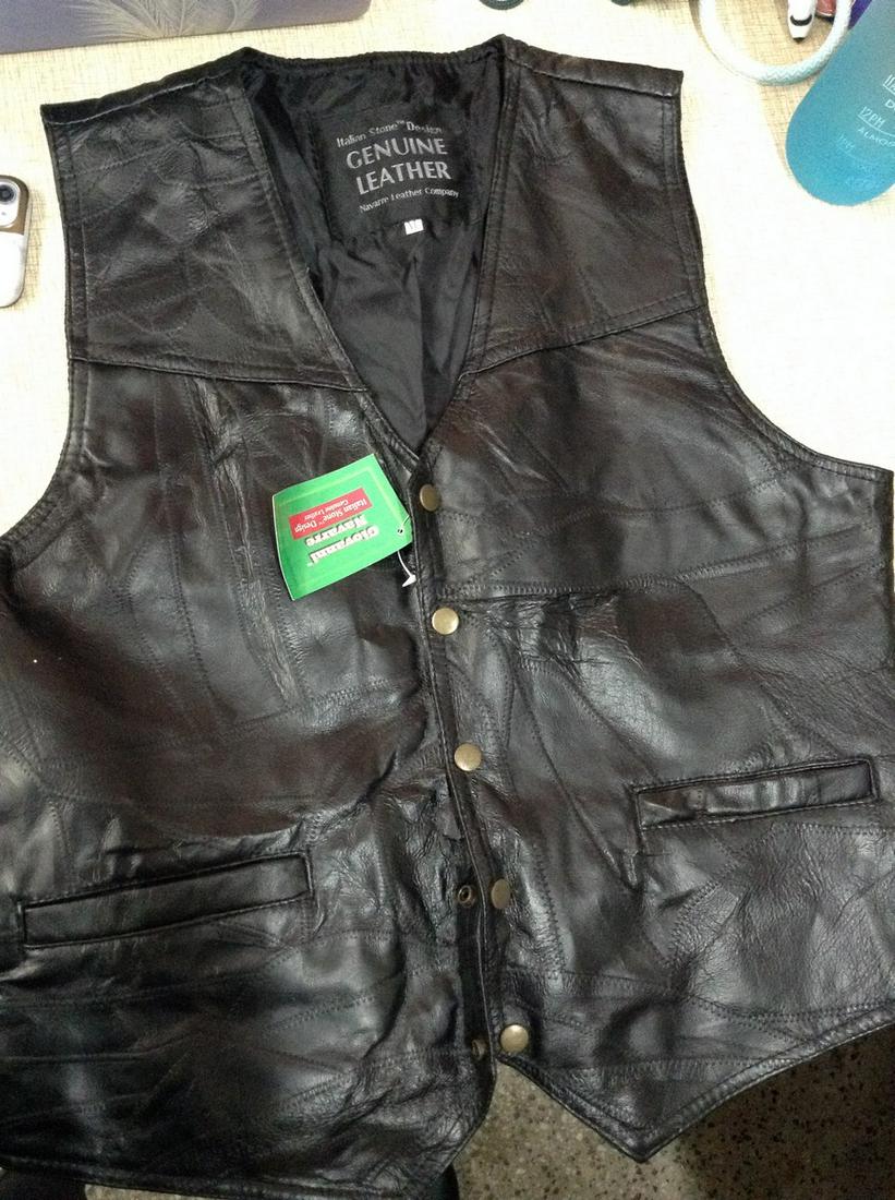 Man's Leather Vest Brand New XL: Man's Leather Vest Brand New XL