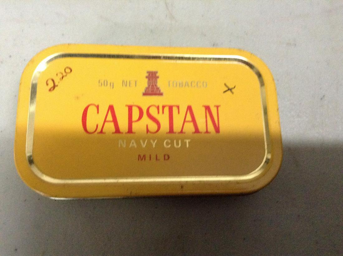 Vintage Tobacco Tin with Unused Tobacco: Vintage Tobacco Tin with Unused Tobacco