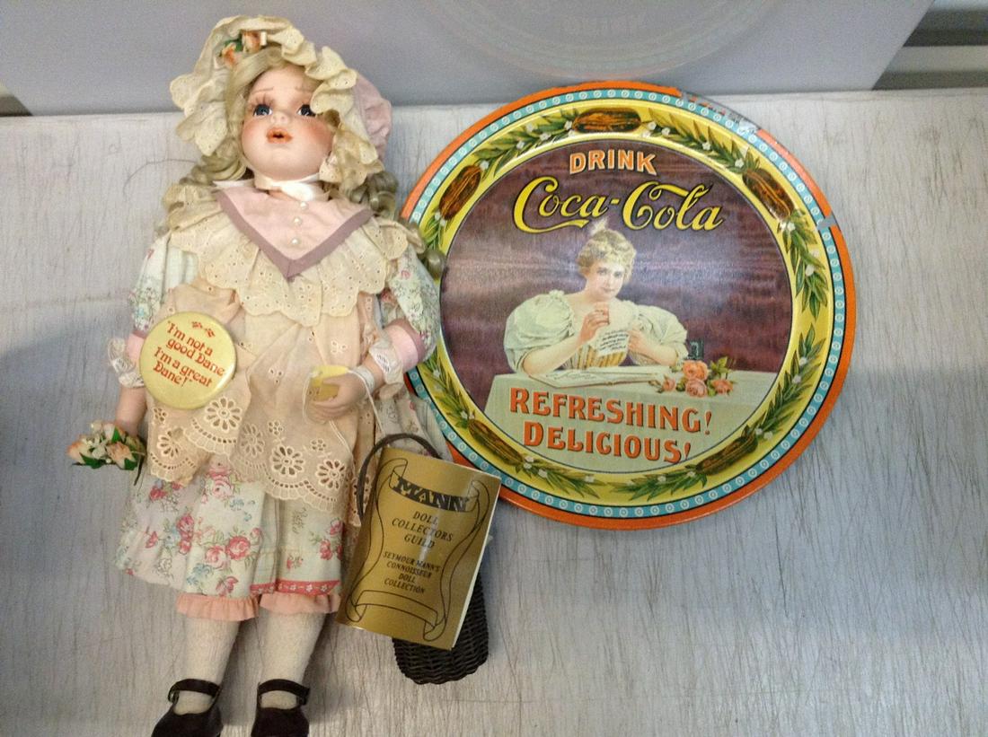 Seymour Mann's Connoisseur Doll Collectors Guild and: Seymour Mann's Connoisseur Doll Collectors Guild and Coca Cola Platter