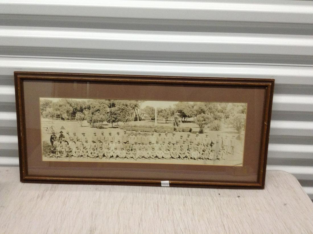 WWI framed and matted military photo 29"x 13" (1 of 1)