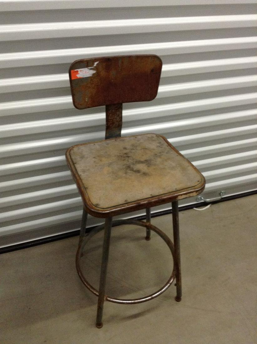 Vintage metal stool 36" tall (1 of 1)