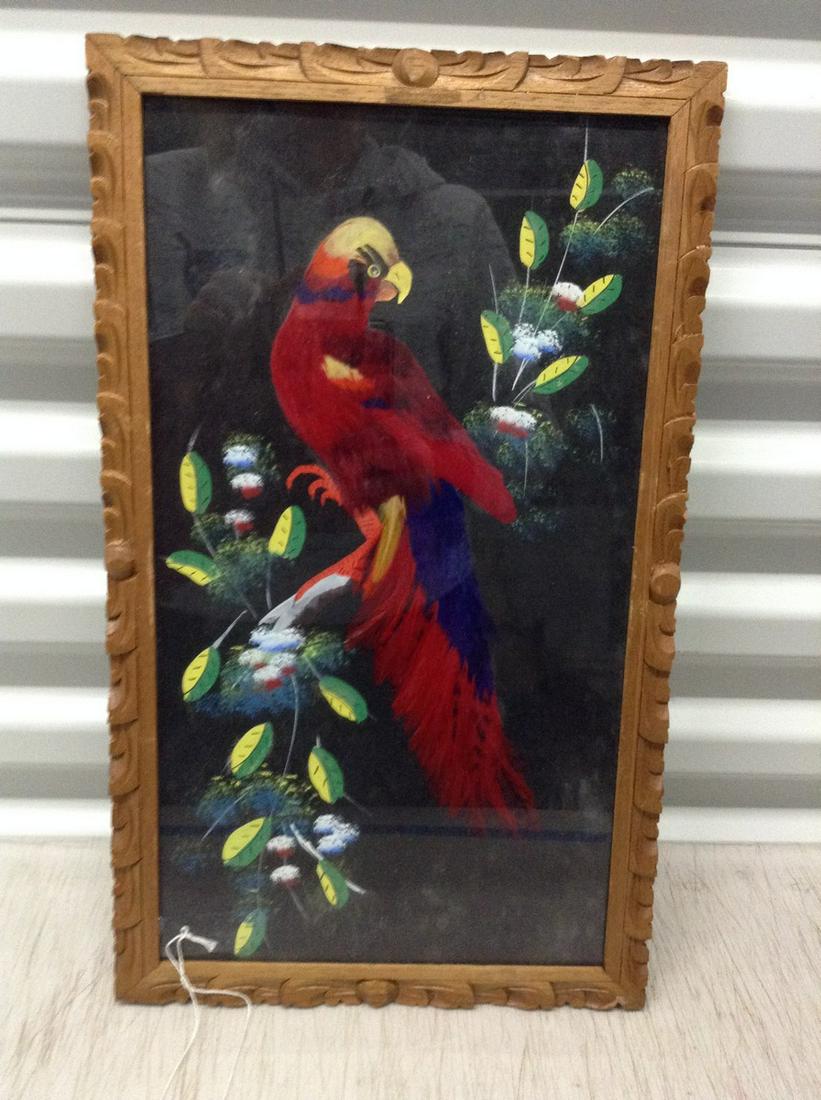 Mexican Bird Picture Made with Real Feathers (1 of 1)