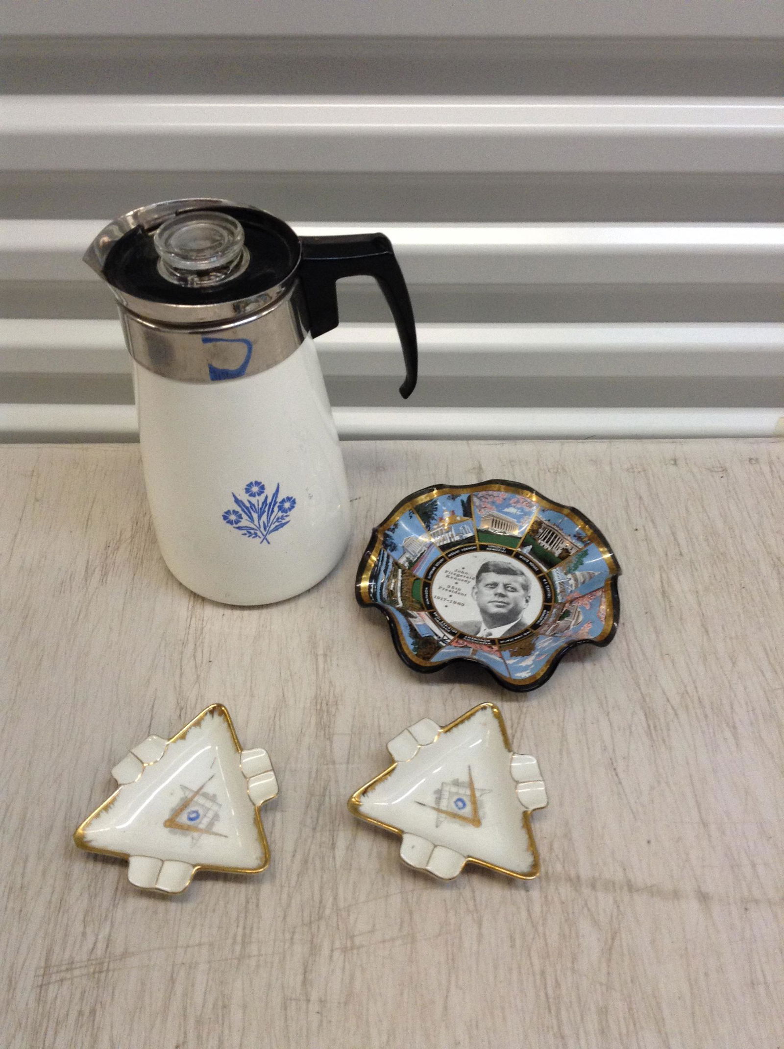 Corningware coffee pot, masonic ashtrays and more (1 of 1)