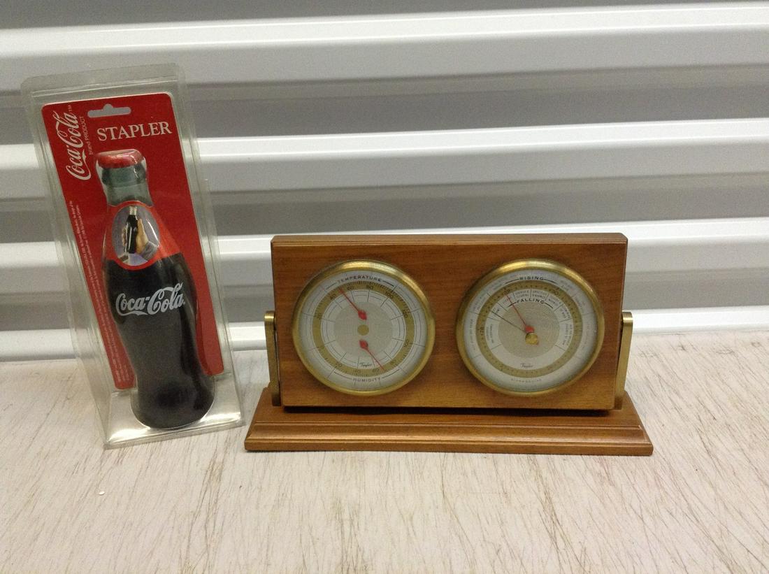 Taylor barometer and coca cola stapler (1 of 1)