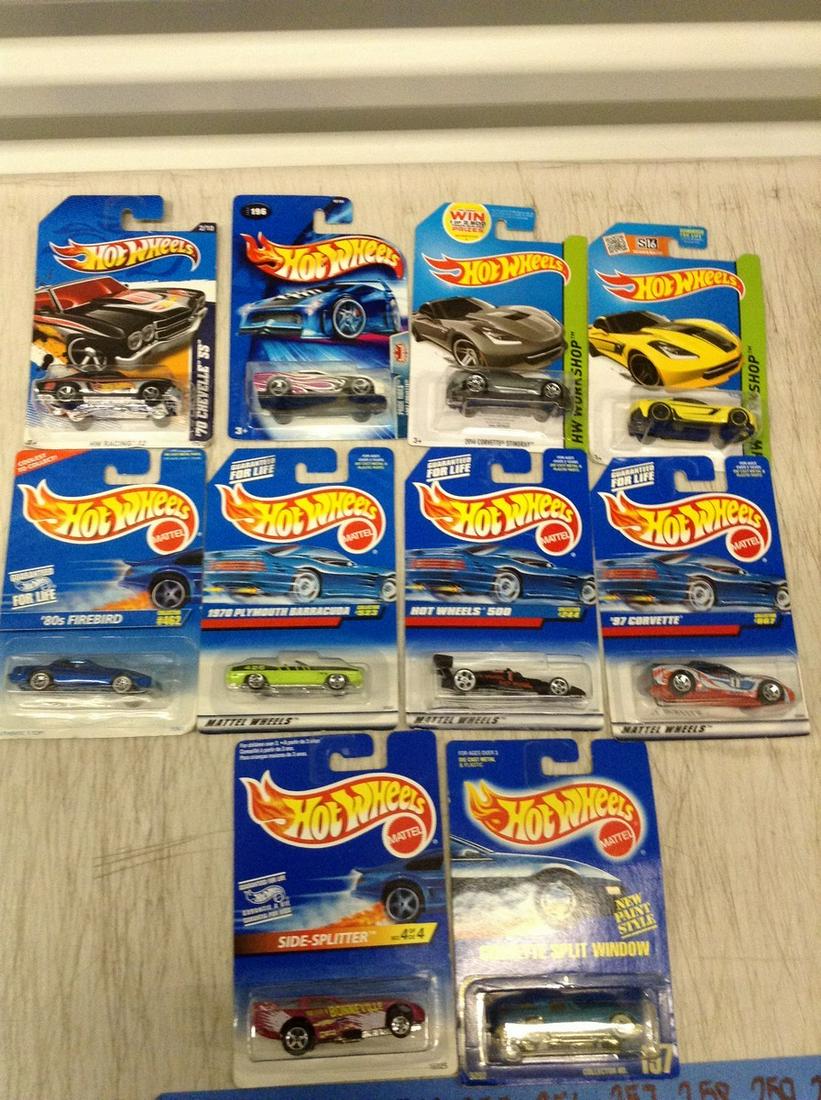 Lot of 10 Hot Wheels Cars: Lot of 10 Hot Wheels Cars