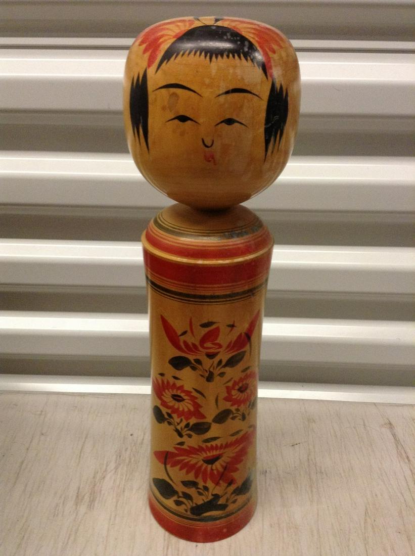 Oriental Hand-Painted Wooden Figure (1 of 1)