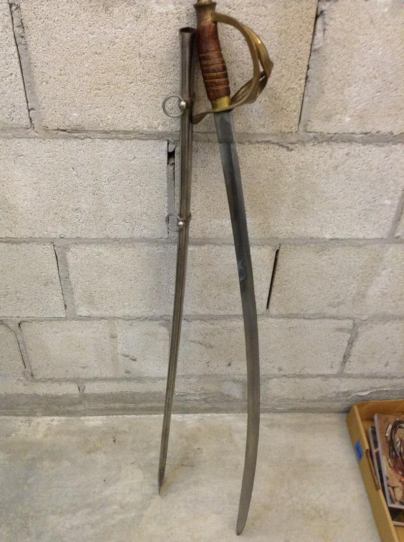 Vintage Cavalry Officer's Sword and Scabbard (1 of 1)