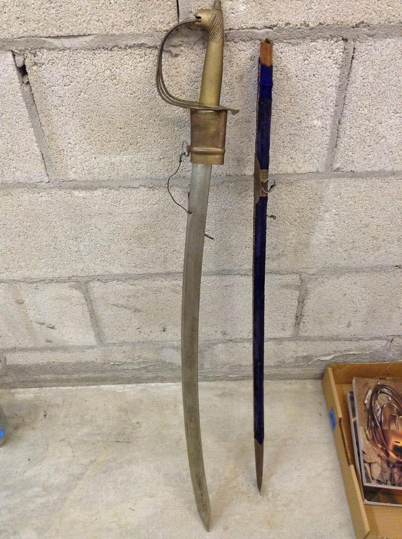 Vintage Ornate Indian Talwar Sword and Felt Covered (1 of 1)
