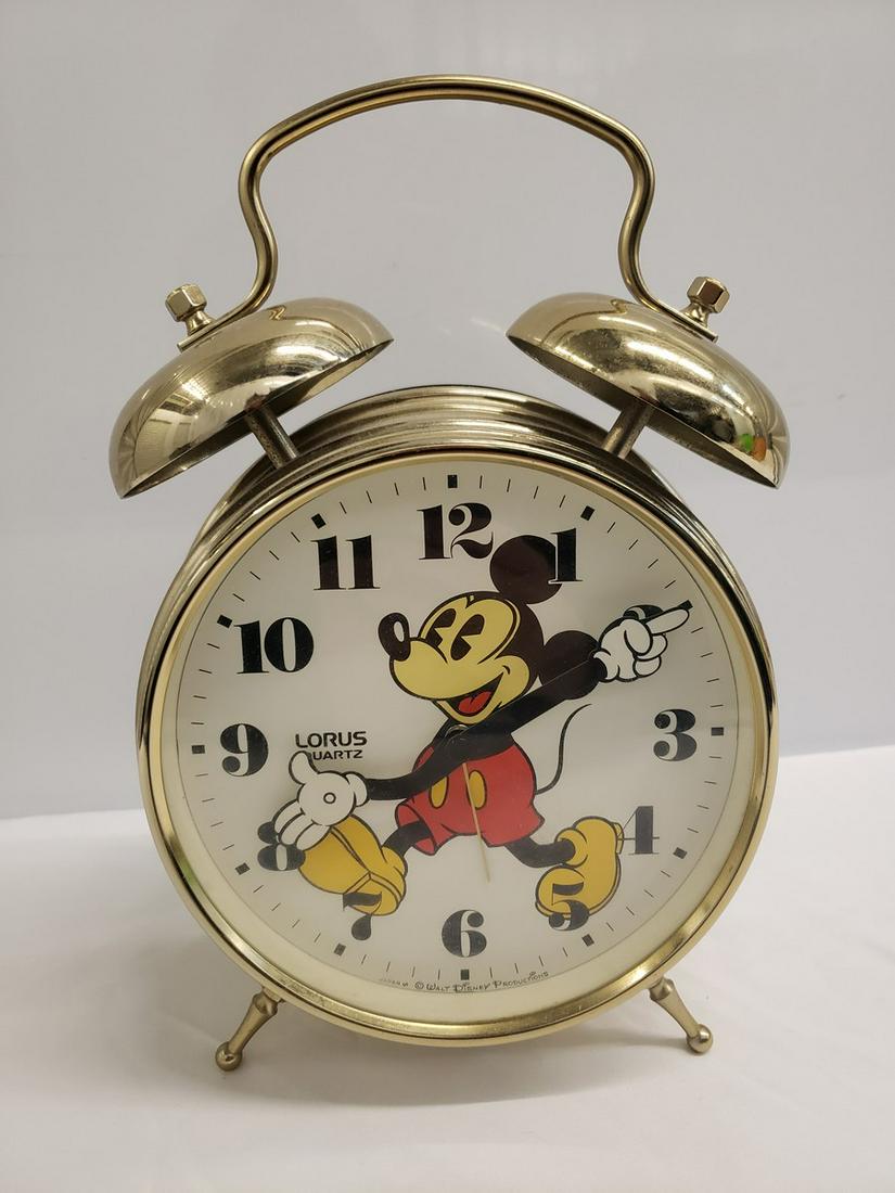 Large Lorus vintage Mickey Mouse alarm clock - approx. (1 of 1)