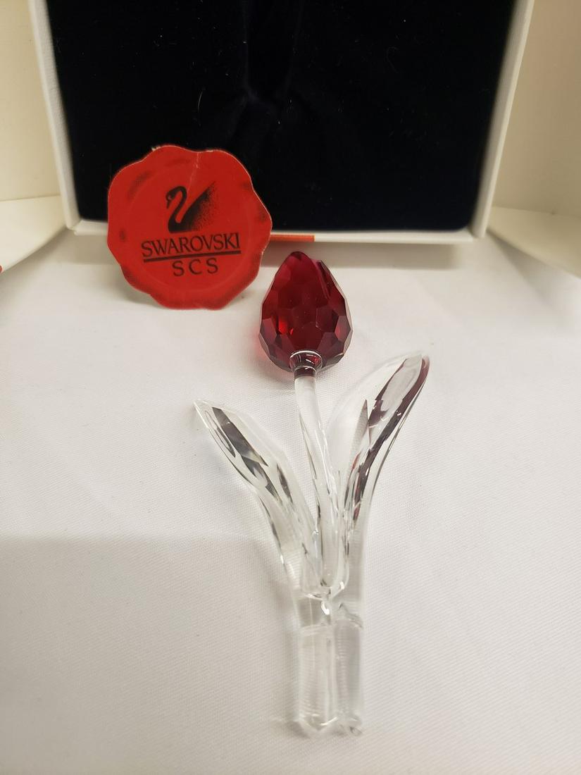 Swarovski rose with red petals - comes in original box (1 of 1)