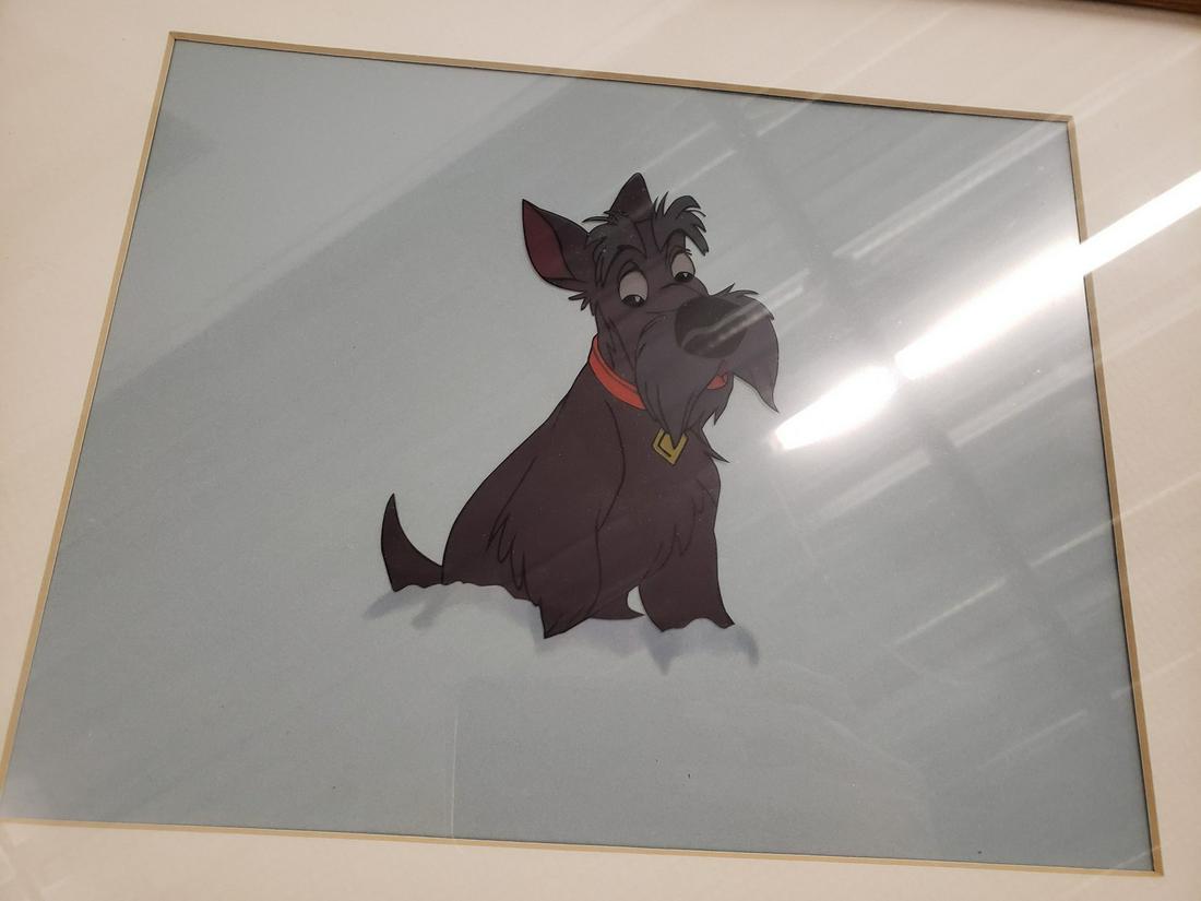 Disney Lady & The Tramp sericel framed: Disney Lady & The Tramp cell framed