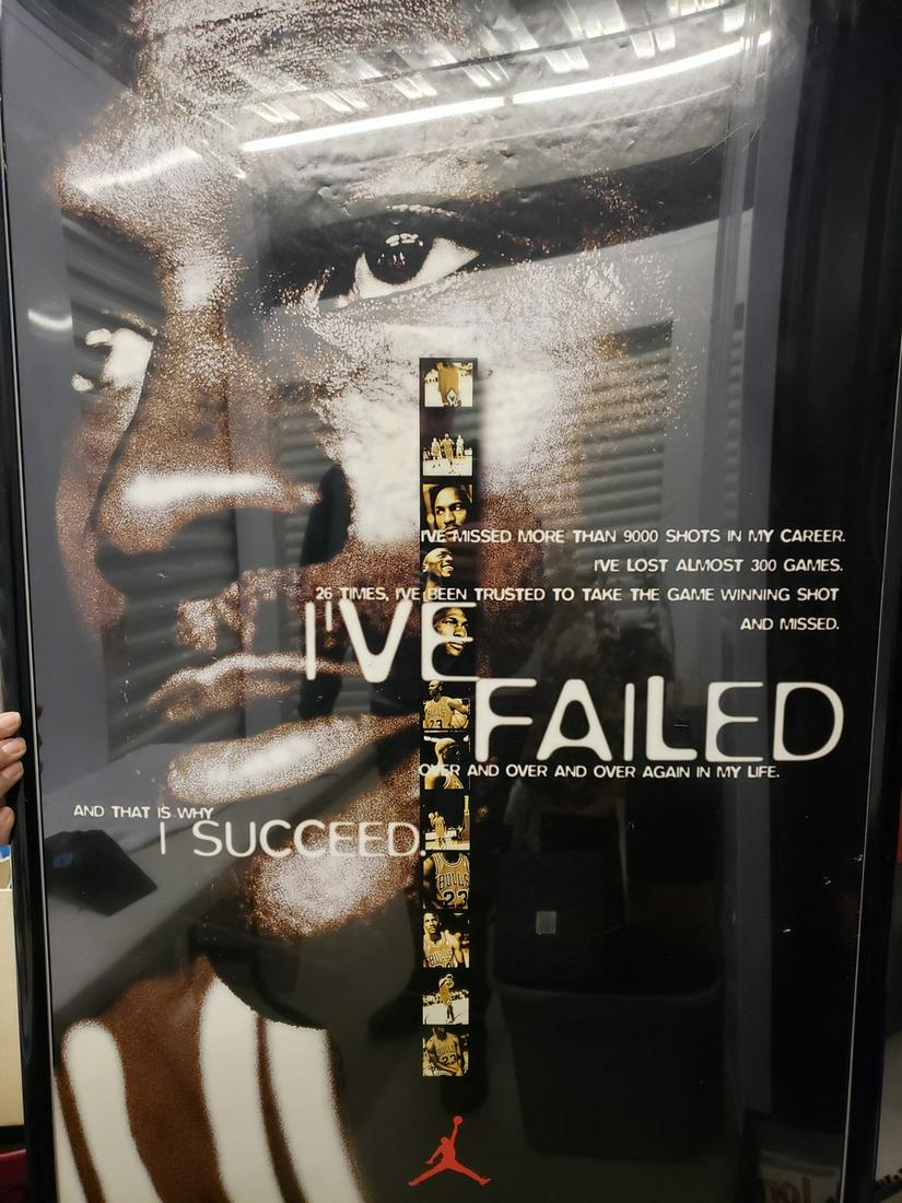 Rare Michael Jordan I've failed framed poster - (1 of 1)