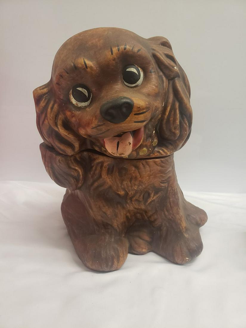 vintage dog ceramic cookie jar: vintage dog ceramic cookie jar