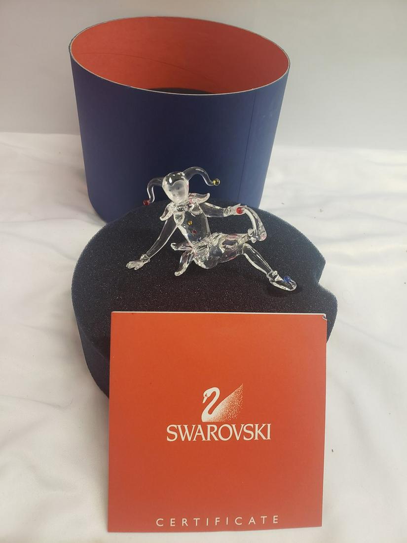 Swarovski crystal court jester in box: Swarovski crystal court jester in box