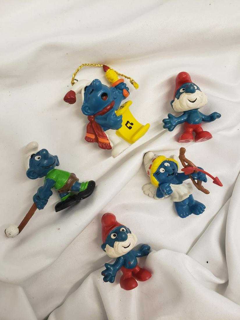 Lot of smurf figures from 70's and 80's (1 of 1)
