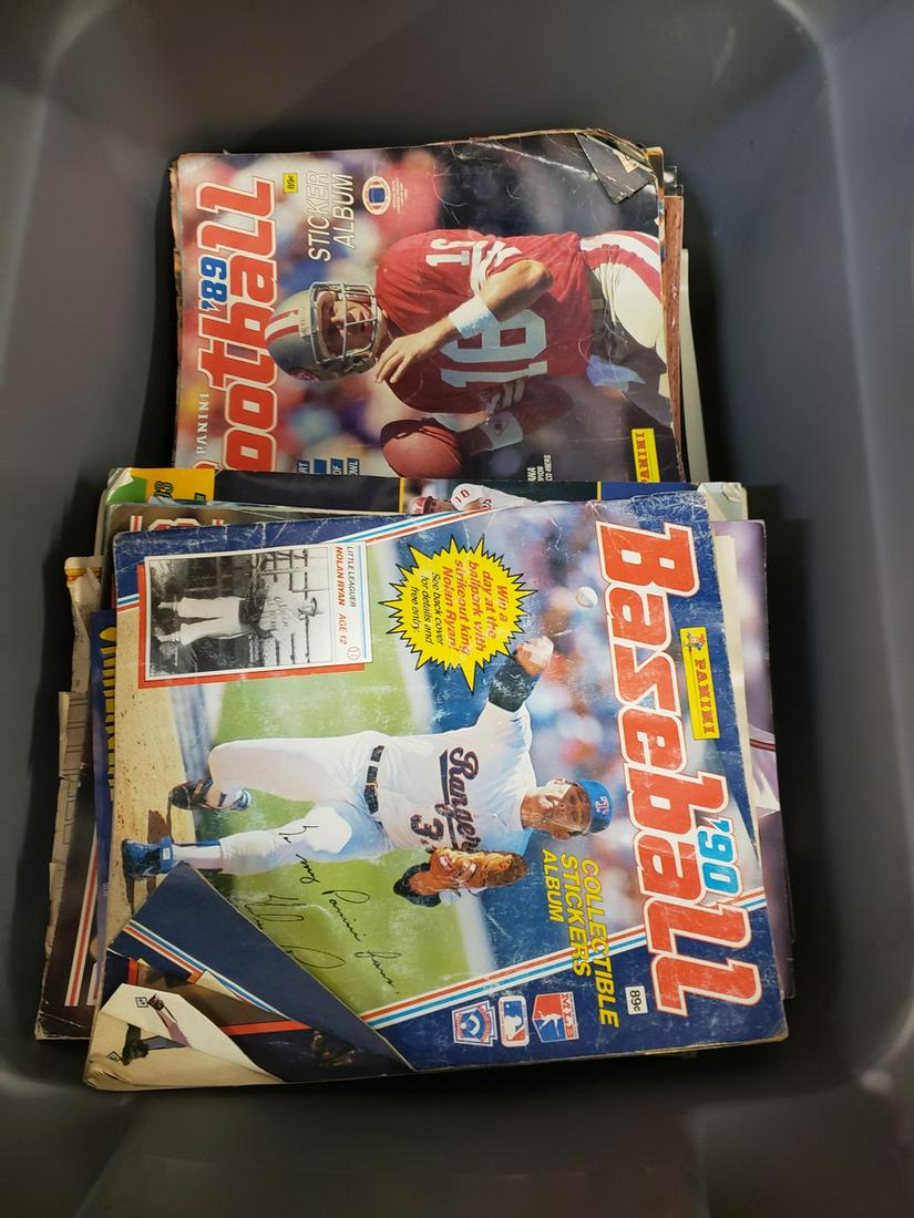 Large bin full of vintage sport ephemera: Large bin full of vintage sport ephemera