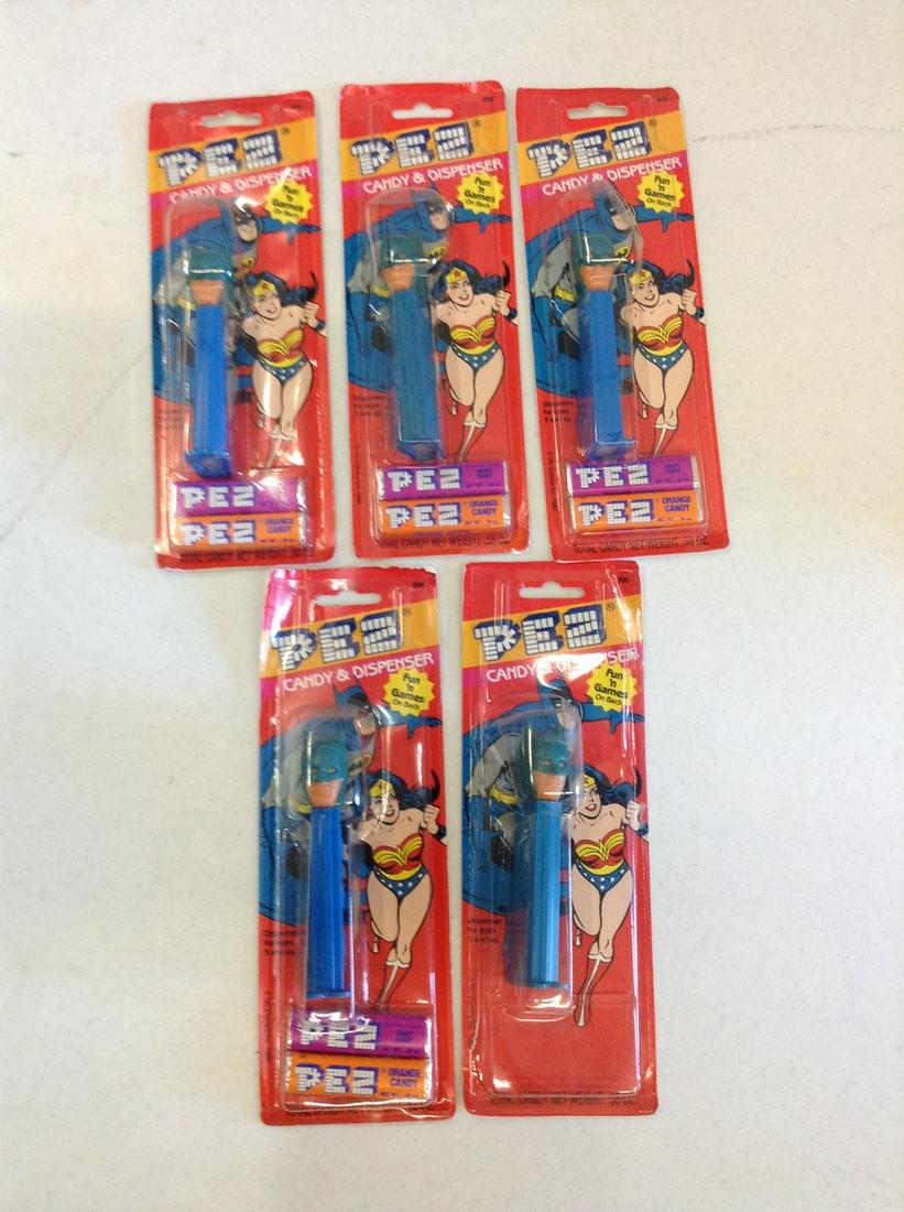 Vintage Batman Pez dispensers in the package: Vintage Batman Pez dispensers in the package