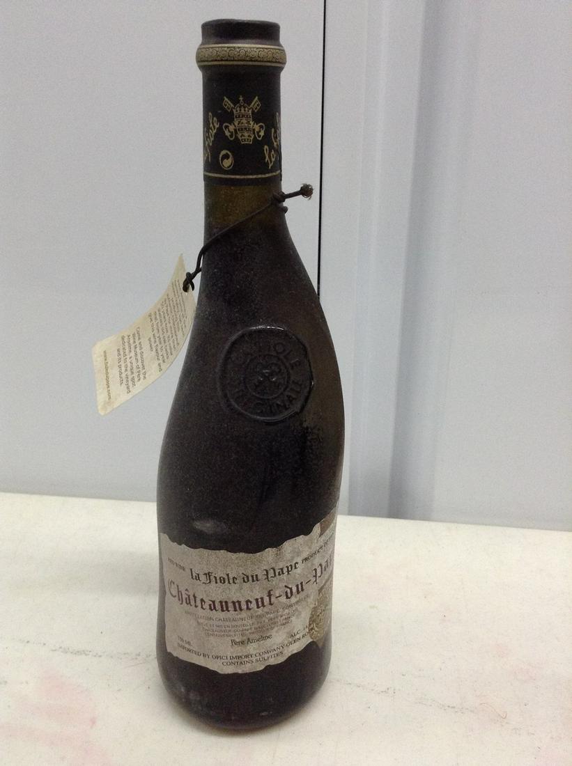 ChÃ¢teauneuf-du-Pape Red Wine: Any contents in bottle is Free; You are bidding on the bottle & unbroken tax stamp
