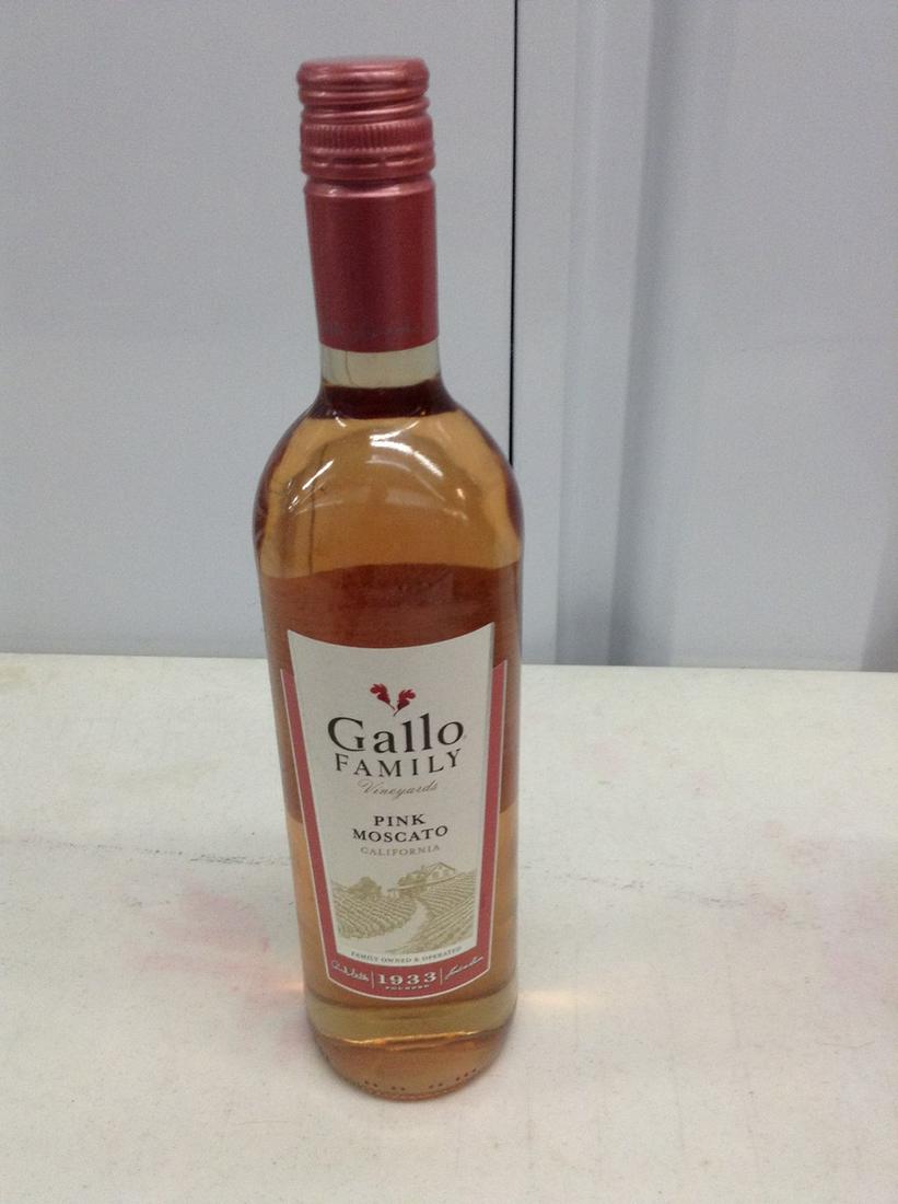 Gallo Family Pink Moscato: Any contents in bottle is Free; You are bidding on the bottle & unbroken tax stamp