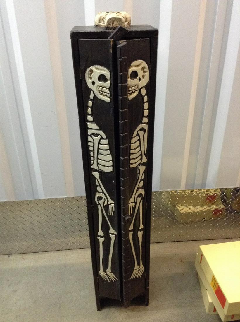 Indonesian Wooden Folk Art Day of Dead Skull Media: 40 x 8 x 7