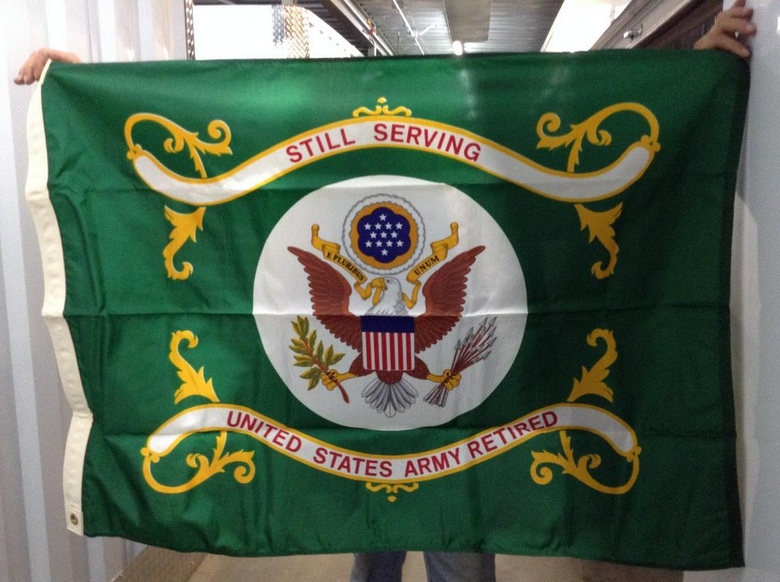 U.S. Army Retired Flag: 3 x 4 ft.