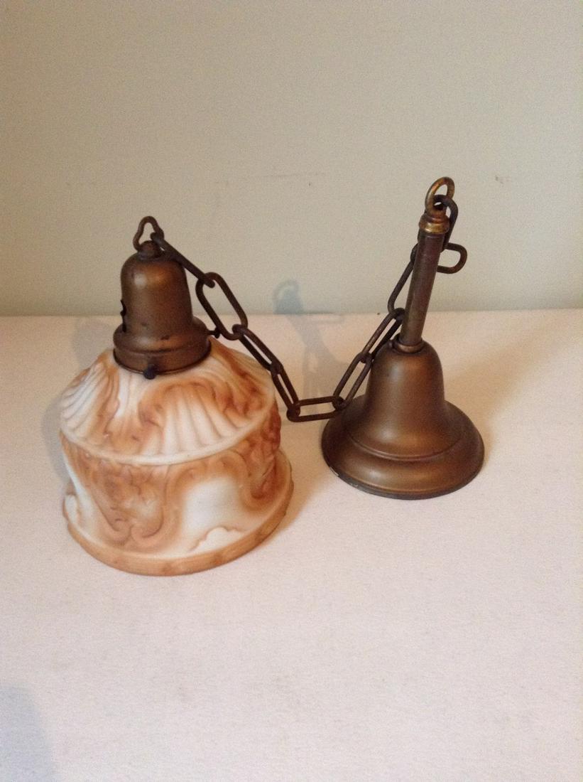 Antique light fixture hangs 34": Antique light fixture hangs 34"