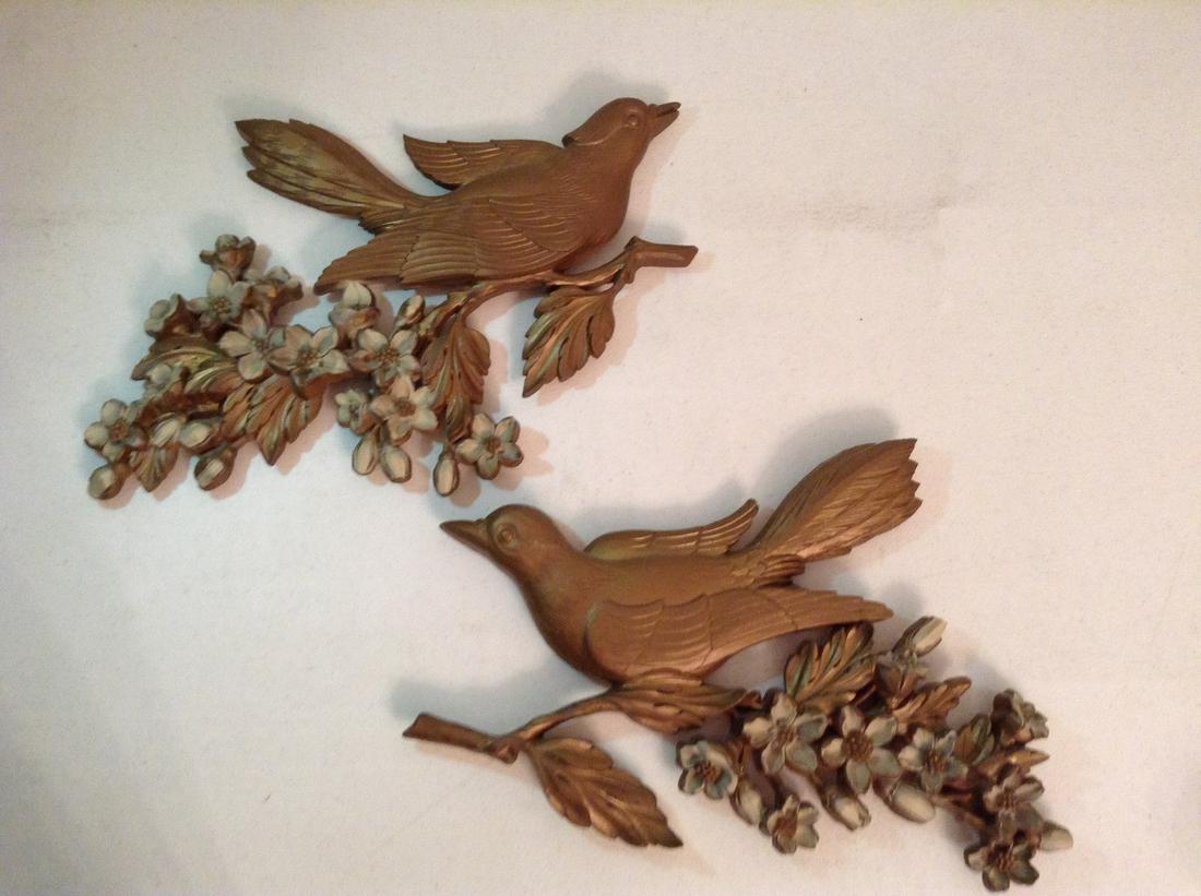 Vintage bird wall hangings 14" long: Vintage bird wall hangings 14" long