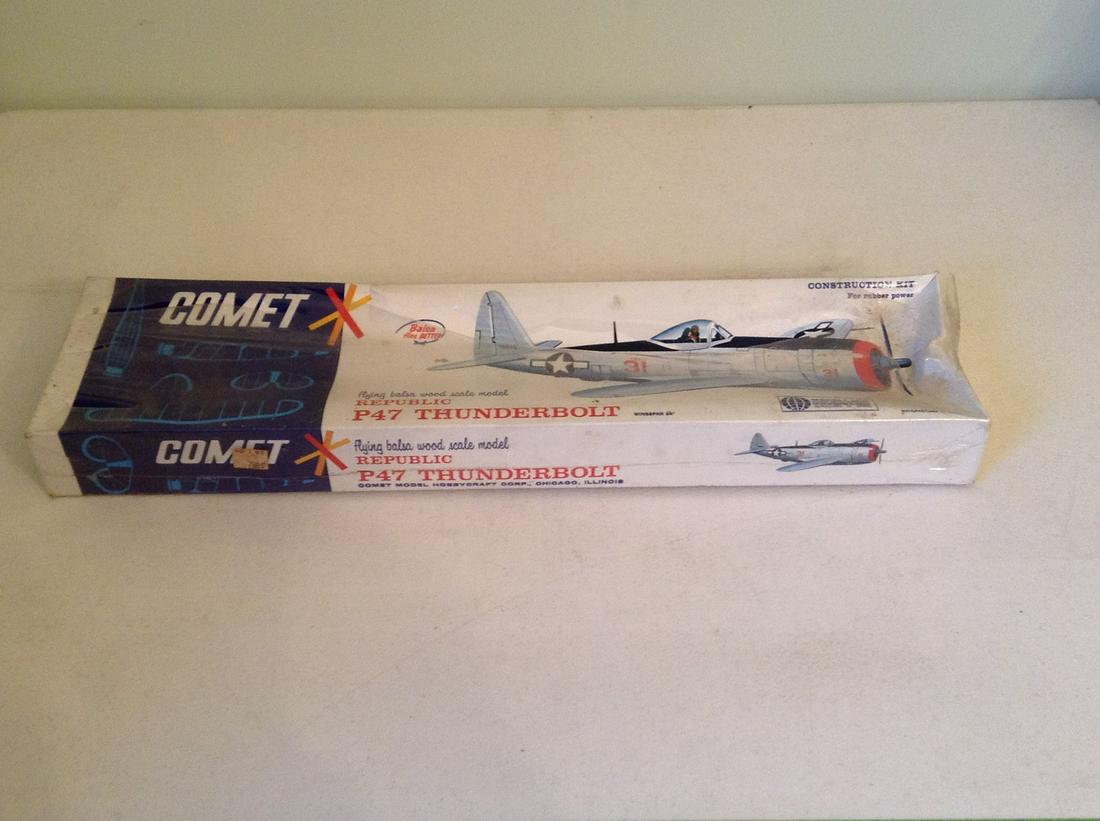 Comet Balsa wood P47 Thunderbolt model kit sealed: Comet Balsa wood P47 Thunderbolt model kit sealed