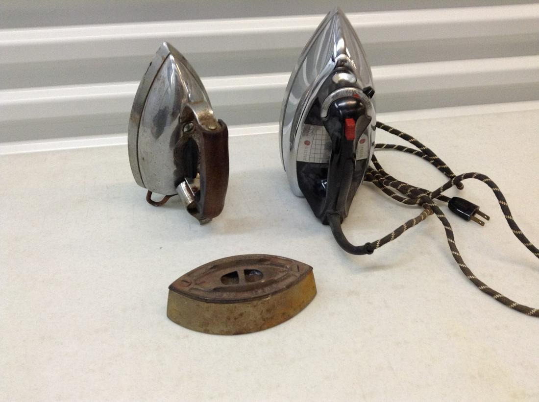 Lot of vintage iron - Sad Iron, Proctor Spectal and GE: Lot of vintage iron - Sad Iron, Proctor Spectal and GE