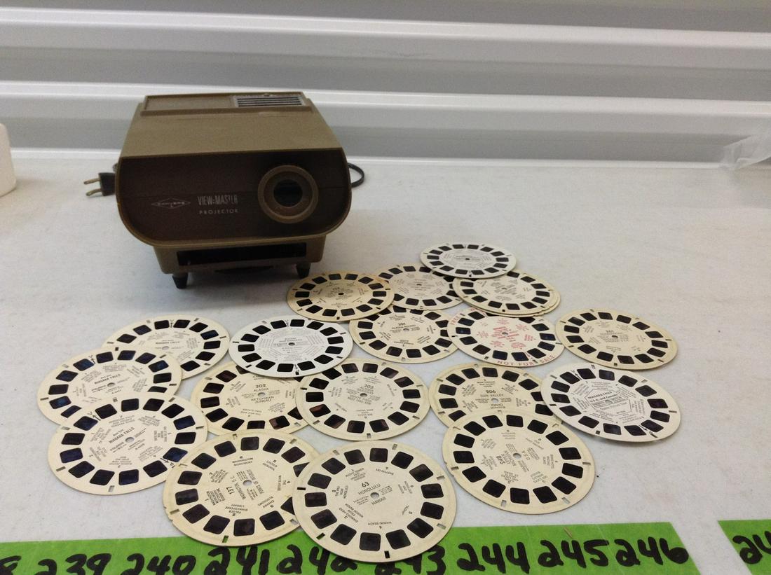 Viewmaster projector and slides - works: Viewmaster projector and slides - works
