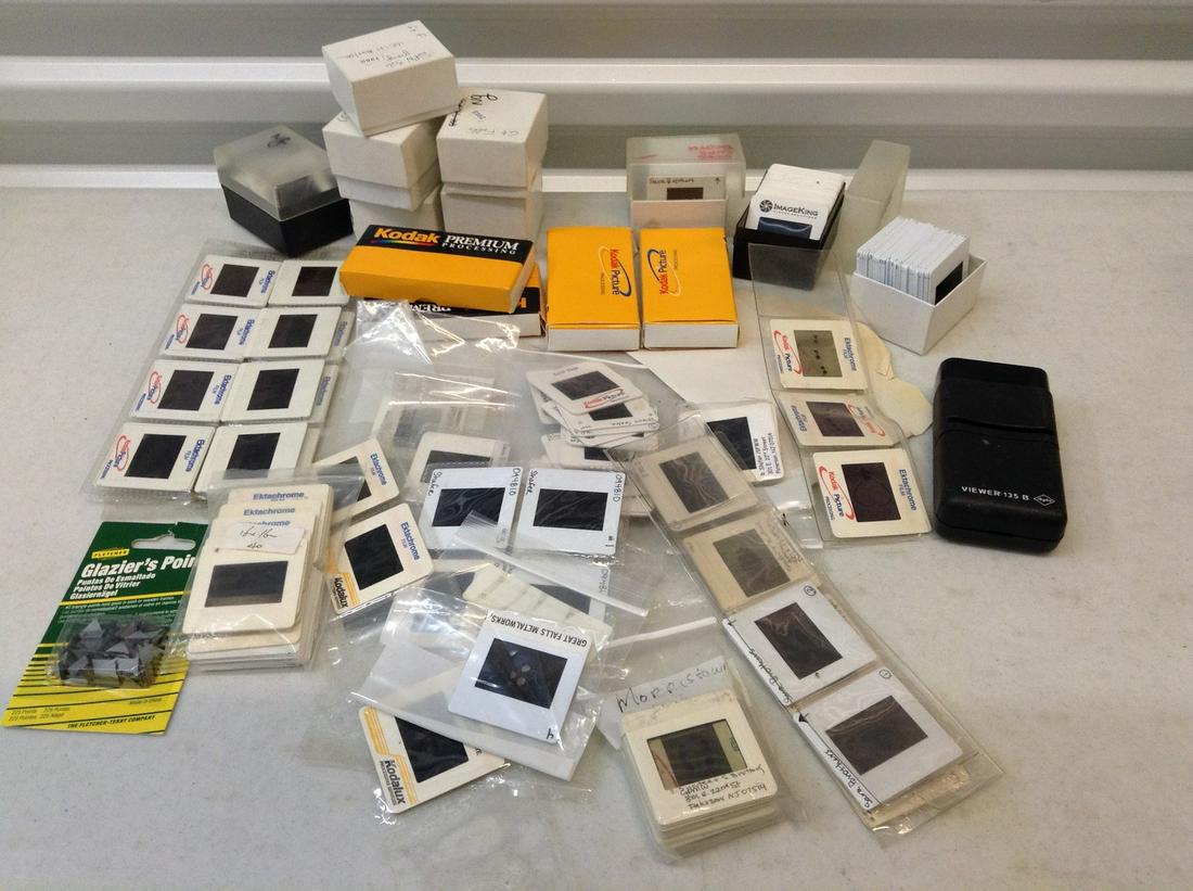 Huge lot of vintage slides and slide viewer: Huge lot of vintage slides and slide viewer
