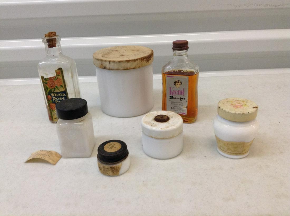 Lot of early cosmetic bottles: Lot of early cosmetic bottles